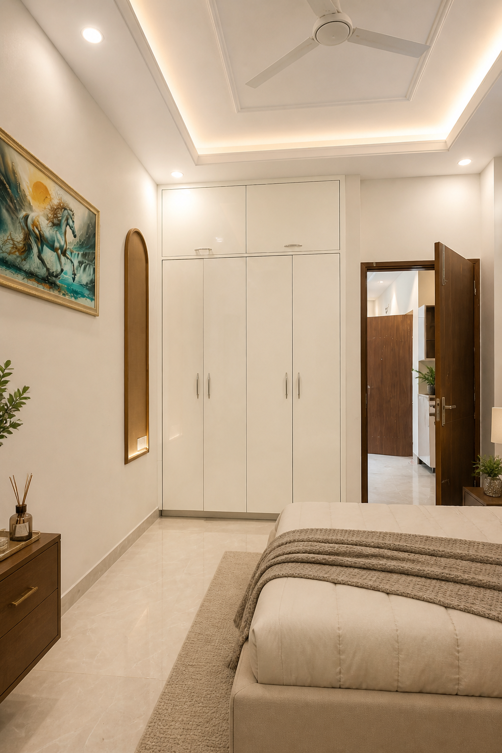 Bedroom interior at Bhago Majra project